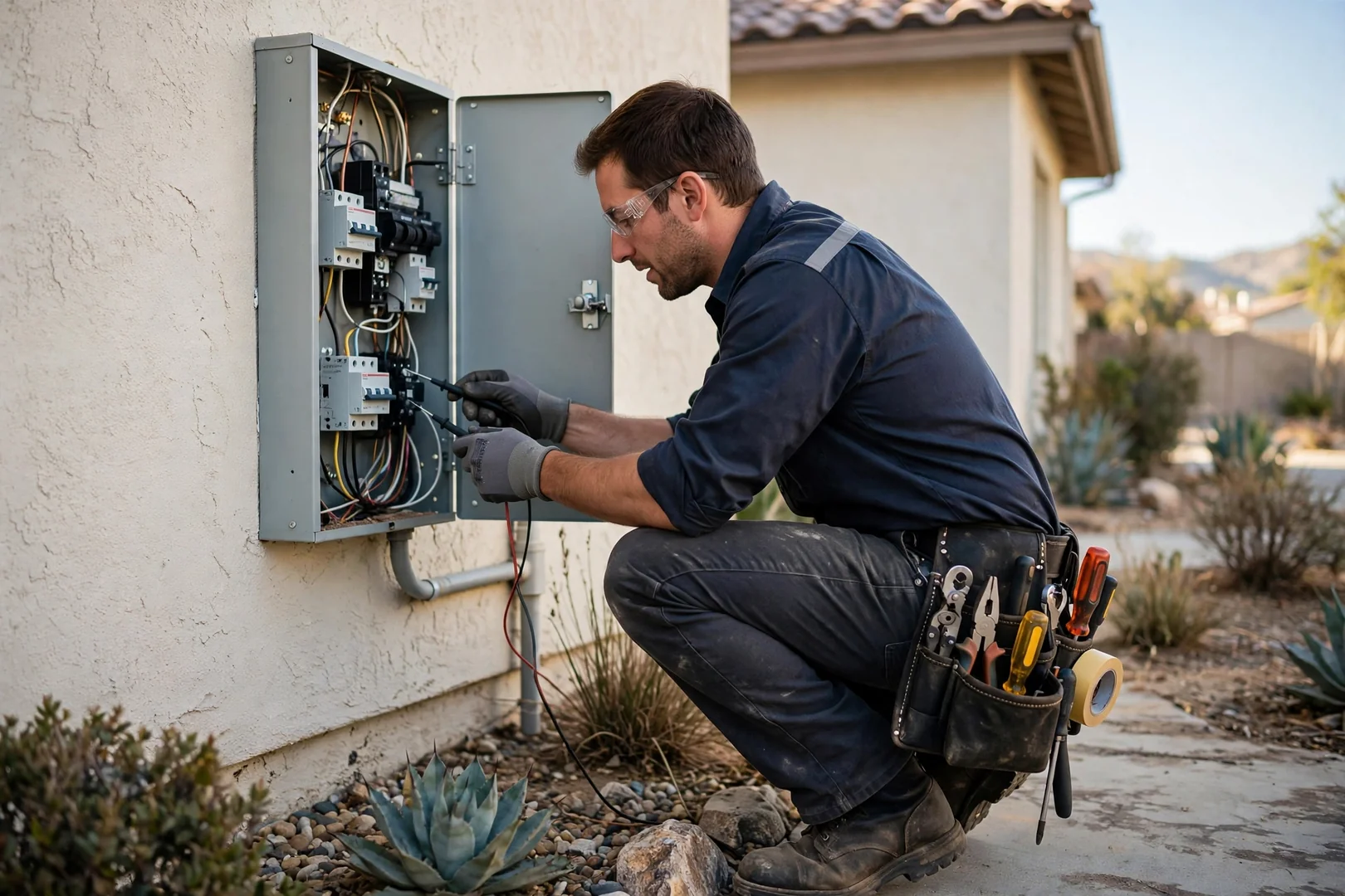 Neatly labeled electrical panel after diagnostic testing and repair